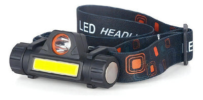 Linterna frontal LED con imán integrado y 2 modos de luz