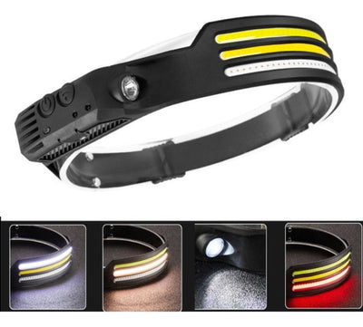 Luz frontal LED con 8 modos en blanco, ámbar y rojo