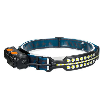Linterna frontal LED con sensor de movimiento y carga USB