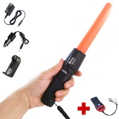 Lámpara táctica SWAT LED T6 con cono de señalamiento y zoom