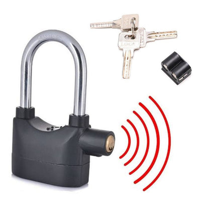 Candado de alta seguridad con alarma 110 dB para moto y bicicleta