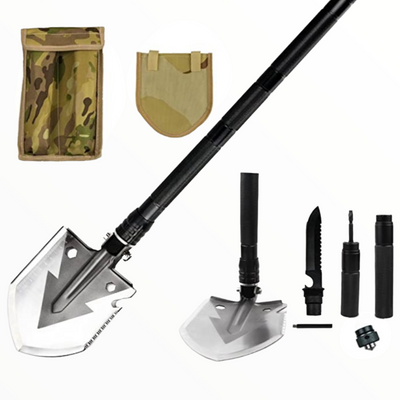 Pala plegable multiherramienta portátil para kit de emergencia al aire libre
