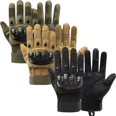 Guantes con nudillos reforzados y almohadillas en verde