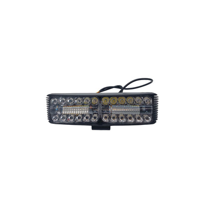 Faro rectangular LED de 52 luces con función alta/baja y DRL azul central