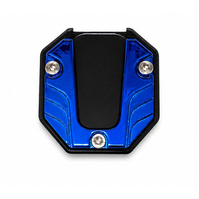 Base ampliada tipo CNC para caballete lateral de motocicleta