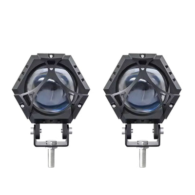 Par de faros exploradores LED off road de alto rendimiento con batería recargable USB-C
