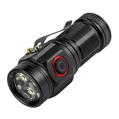 Mini linterna LED con corta soga, imán y rompevidrio