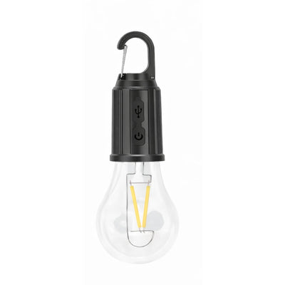 Foco LED de campamento recargable con luz blanca cálida y gancho