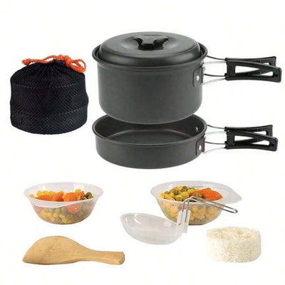 Set de cocina portátil de 7 piezas para acampar