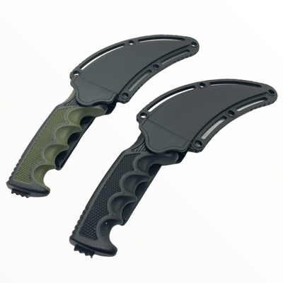 Cuchillo de hoja curva con funda, disponible en varios estilos