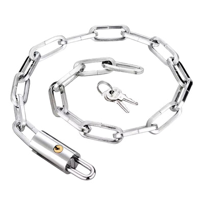 Cadena antirrobo de acero reforzado con llaves para bicicleta