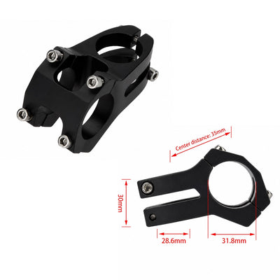Soporte elevador de manubrio de aluminio negro 31.8mm para bici y moto