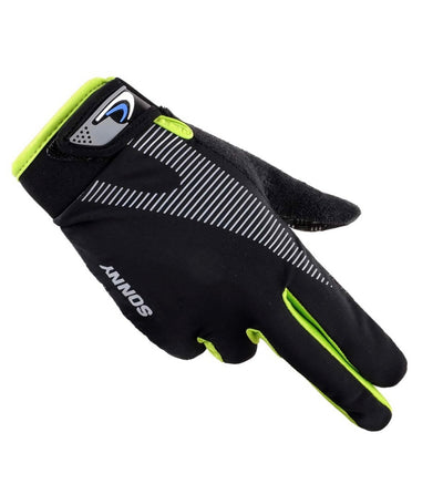 Guantes de motociclista y ciclismo con dedo touch en negro y rojo