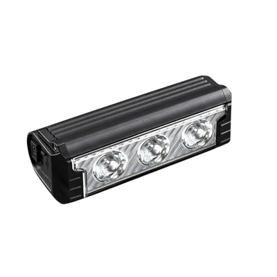Lámpara LED frontal para bicicleta con soporte de aluminio y carga USB tipo C