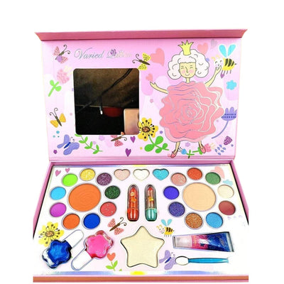 Set de cosméticos de juguete para niñas con piezas de maquillaje simulado
