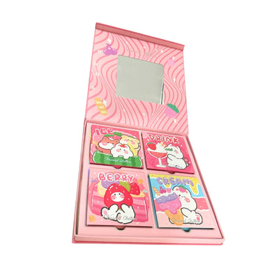 Set de maquillaje 4 Estaciones con variedad de productos para rostro y ojos