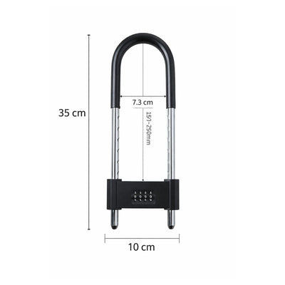 Candado U-Lock Reforzado de Grillete Largo - Gadgets y Tecnología en Fralugio México