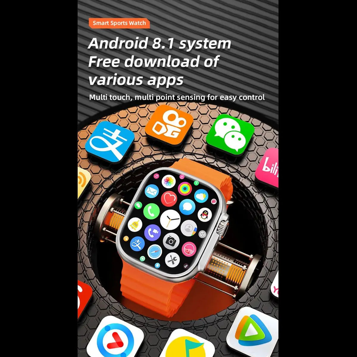 Reloj Smartwatch Fralugio CDS9 Android, GPS, 2GB RAM, 32GB ROM