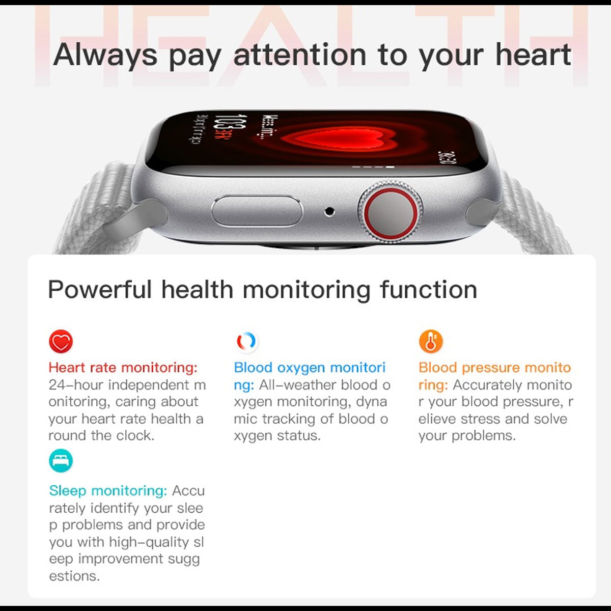 Reloj Inteligente Smartwatch HW11 Pro 2 Fralugio: Mide Glucosa, ECG y Notificaciones