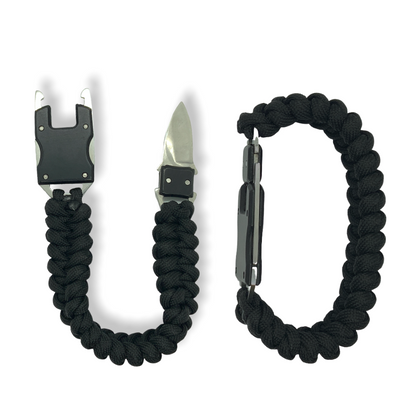Pulsera survivor con navaja y cuerda paracord en varios colores