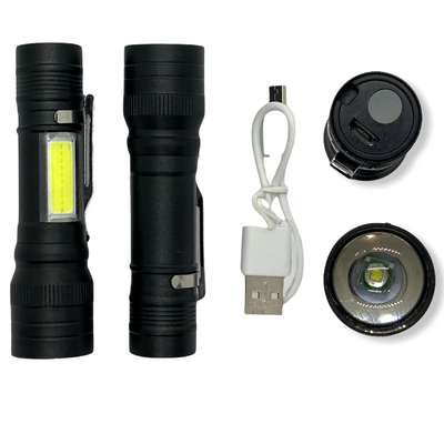 Mini lámpara LED de 9 cm con clip, luz frontal y lateral