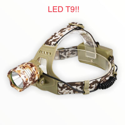 Lámpara minera con led de alta potencia, zoom y recarga USB