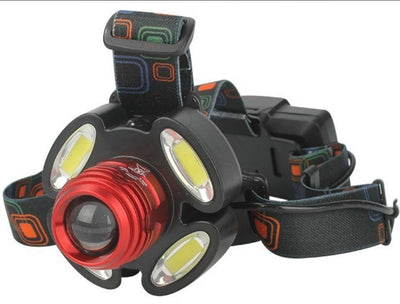 Lámpara minera de cabeza con 5 led y hasta 9000 lúmenes