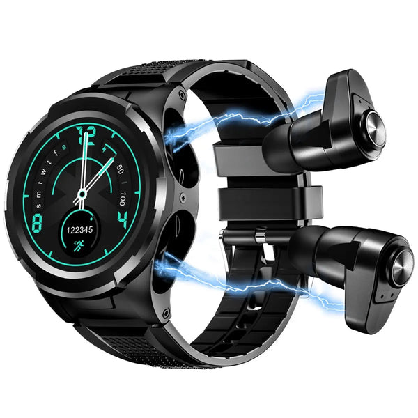 Smartwatch Reloj Inteligente Jm06 Fralugio 2 En 1 Tws Full Hd