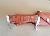Maxi cuchillo tipo Rambo con funda de cuero — imagen 4 de 4