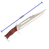 Maxi cuchillo tipo Rambo con funda de cuero — imagen 2 de 4