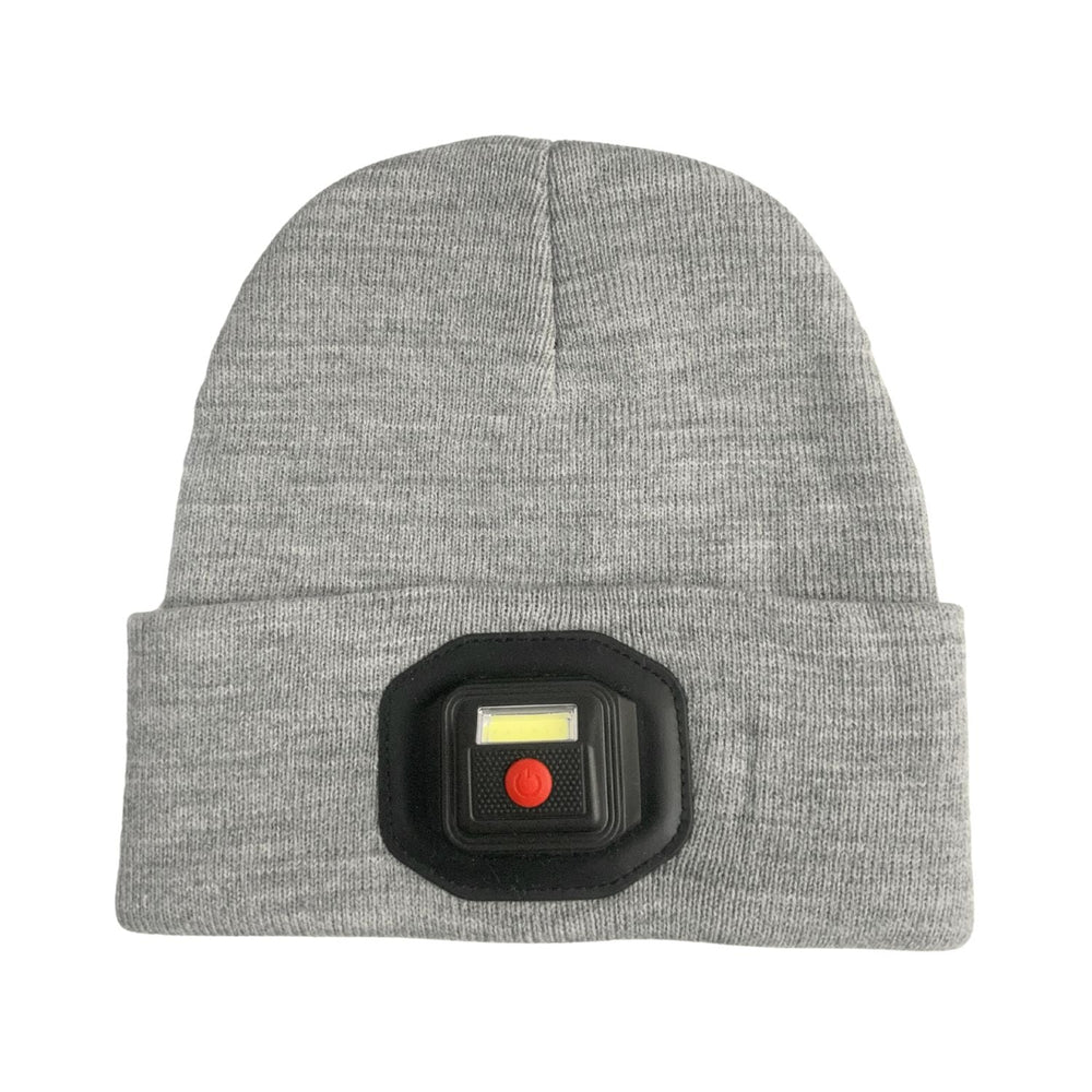 Gorro con luz LED frontal recargable en color negro