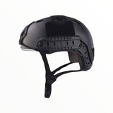 Casco táctico militar de oreja recortada con rieles, en verde, negro y caqui — imagen 1 de 3