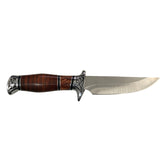 Cuchillo de caza con mango tipo madera y funda incluida — imagen 1 de 2