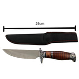 Cuchillo de caza con mango tipo madera y funda incluida — imagen 2 de 2
