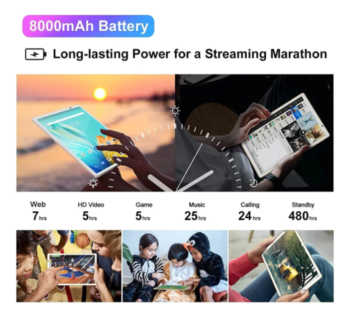 Tablet Android 14 10.1" 128GB -14GB de RAM DORADO