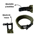 Pulsera paracord de supervivencia con trenzado doble — imagen 2 de 5