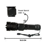 Lámpara LED con luz COB lateral, 9 modos, power bank e indicador digital — imagen 4 de 4