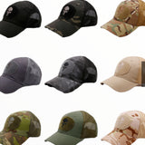 Gorra táctica con bordado de calavera y panel de malla en color negro — imagen 5 de 10