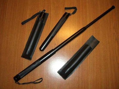 Bastón retráctil de 19.5 pulgadas con funda de vinil