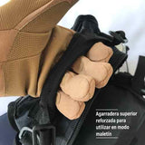 Mochila pechera táctica militar cruzada caqui de 12 litros convertible — imagen 1 de 9