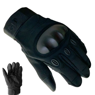 Guante negro de dedos completos con función touch screen