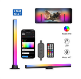 Lámparas LED RGBIC Pack 2d, Mesa y Barra de Luz de 32 cm, para TV y Monitor Gamer con App, Bluetooth y Modo Música