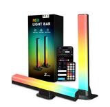 Lámparas LED RGBIC Pack 2d, Mesa y Barra de Luz de 32 cm, para TV y Monitor Gamer con App, Bluetooth y Modo Música