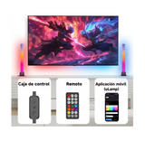 Lámparas LED RGBIC Pack 2d, Mesa y Barra de Luz de 32 cm, para TV y Monitor Gamer con App, Bluetooth y Modo Música