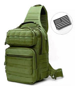 Mochila pechera táctica militar cruzada caqui de 12 litros convertible — imagen 5 de 9