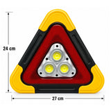 Lámpara de emergencia vial LED solar con triángulo de señalización — imagen 2 de 5