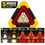 Lámpara de emergencia vial LED solar con triángulo de señalización — imagen 3 de 5