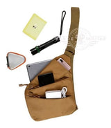 Mochila pushpack sobaquera slim para uso diario en color caqui — imagen 6 de 8