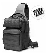 Mochila pechera táctica militar cruzada caqui de 12 litros convertible — imagen 8 de 9