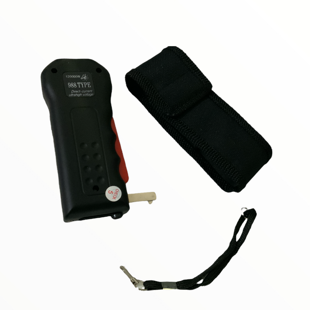 Taser paralizador con llave de seguridad y lámpara integrada, modelo 988